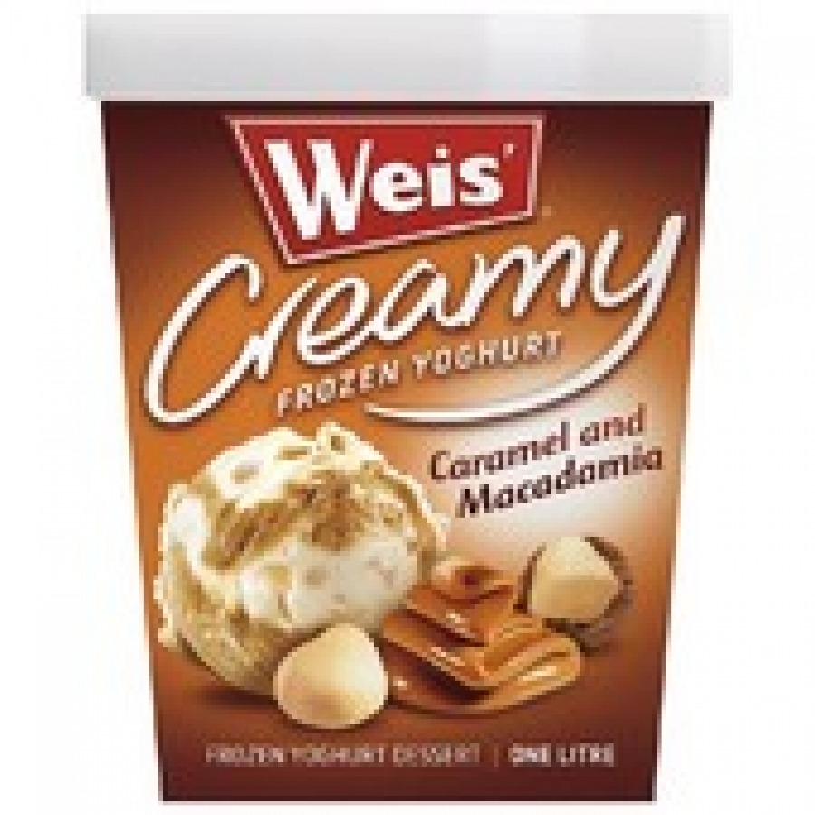 Weis Creamy Frozen Yoghurt Caramel & Macadamia 1L