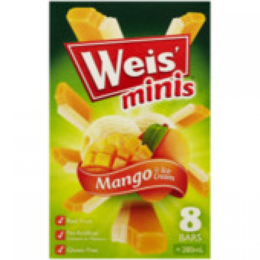 Weis Mango Fruit Ice Mini Bars 8 pack 280mL