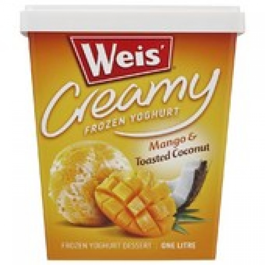 Weis Mango & Toasted Coconut Creamy Frozen Yoghurt 1L