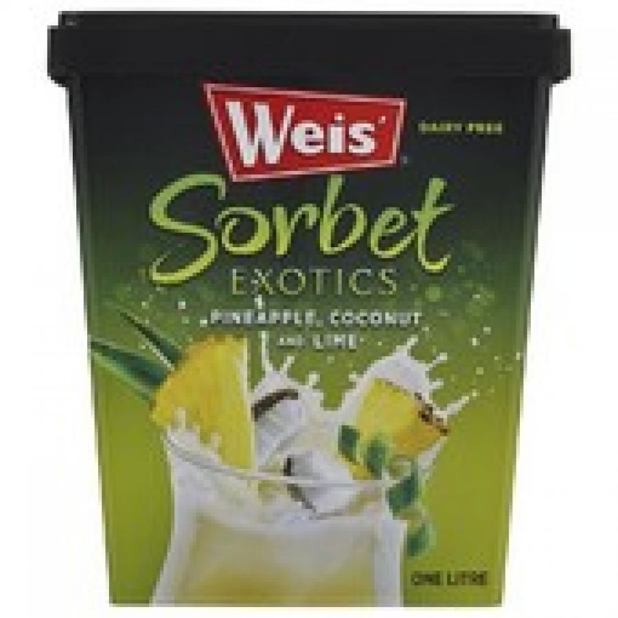 Weis Pineapple Coconut & Lime Fruit Ice Sorbet 1L