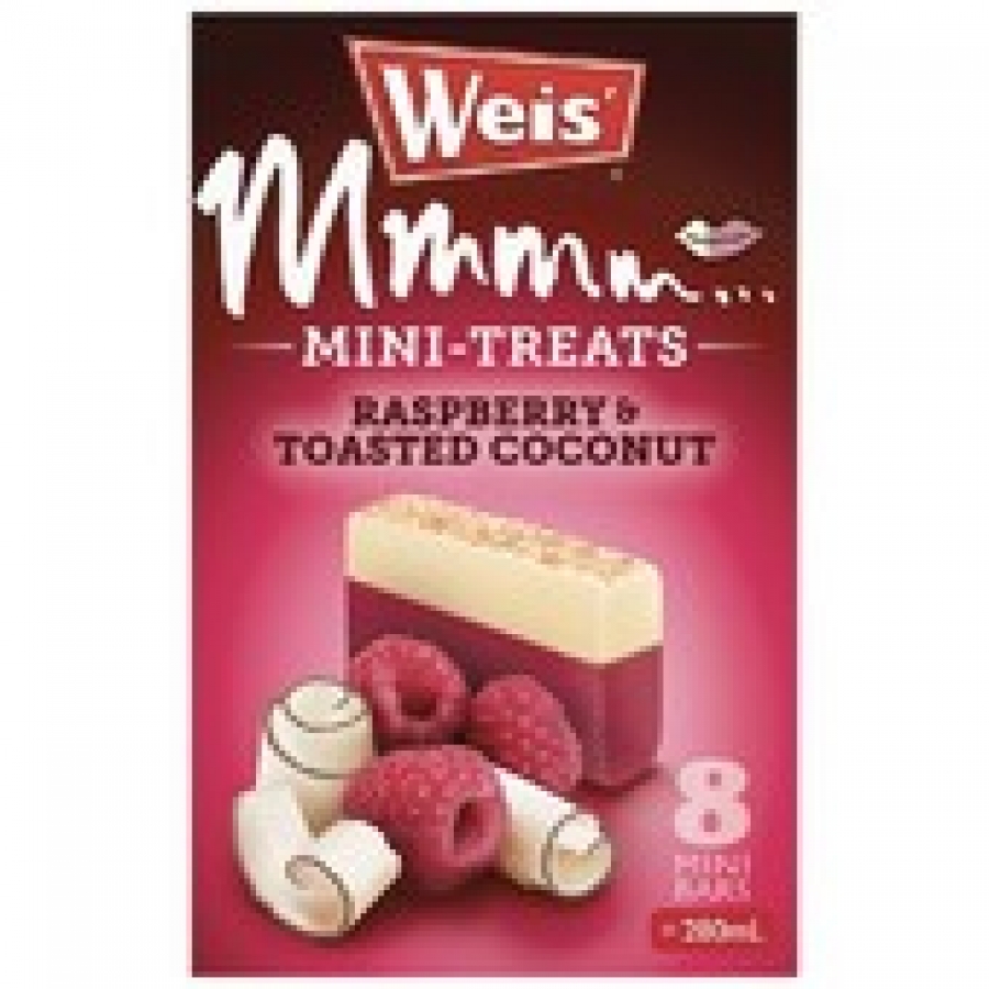 Weis Raspbrry & Toasted Coconut Mini Treats Frozen Bars 8 pack 280mL
