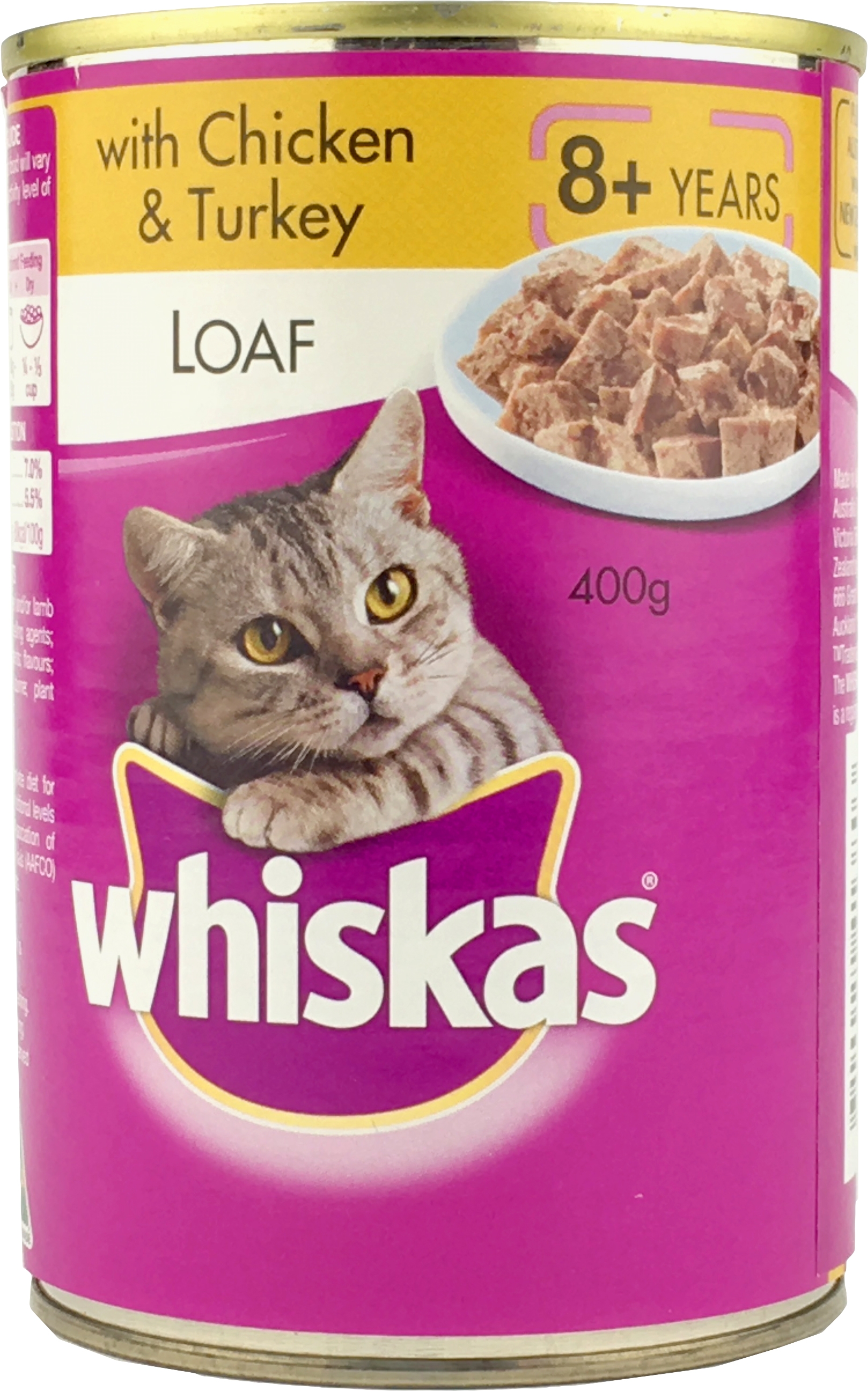 Whiskas Chicken & Turkey Loaf Canned Cat Food 400g