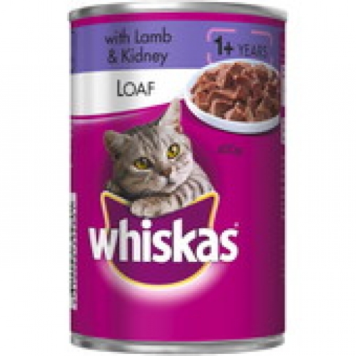 Whiskas Lamb & Kidney Loaf Canned Cat Food 400g