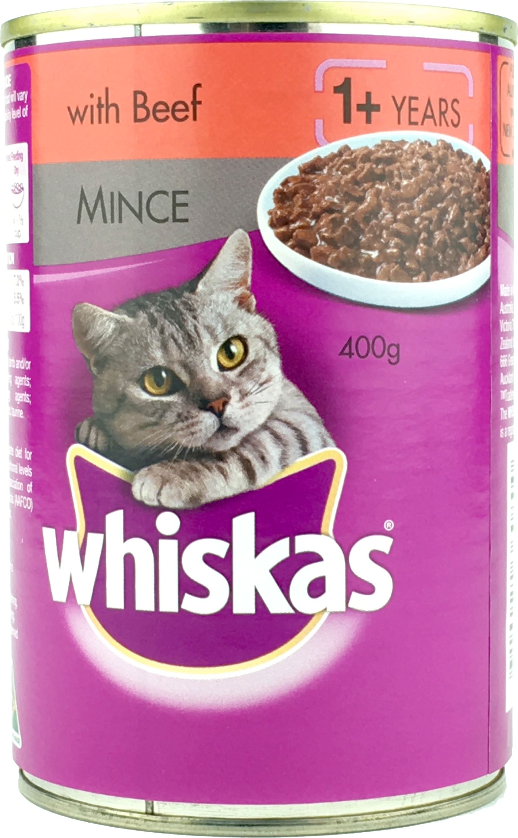 Whiskas Minced Beef Canned Cat Food 400g