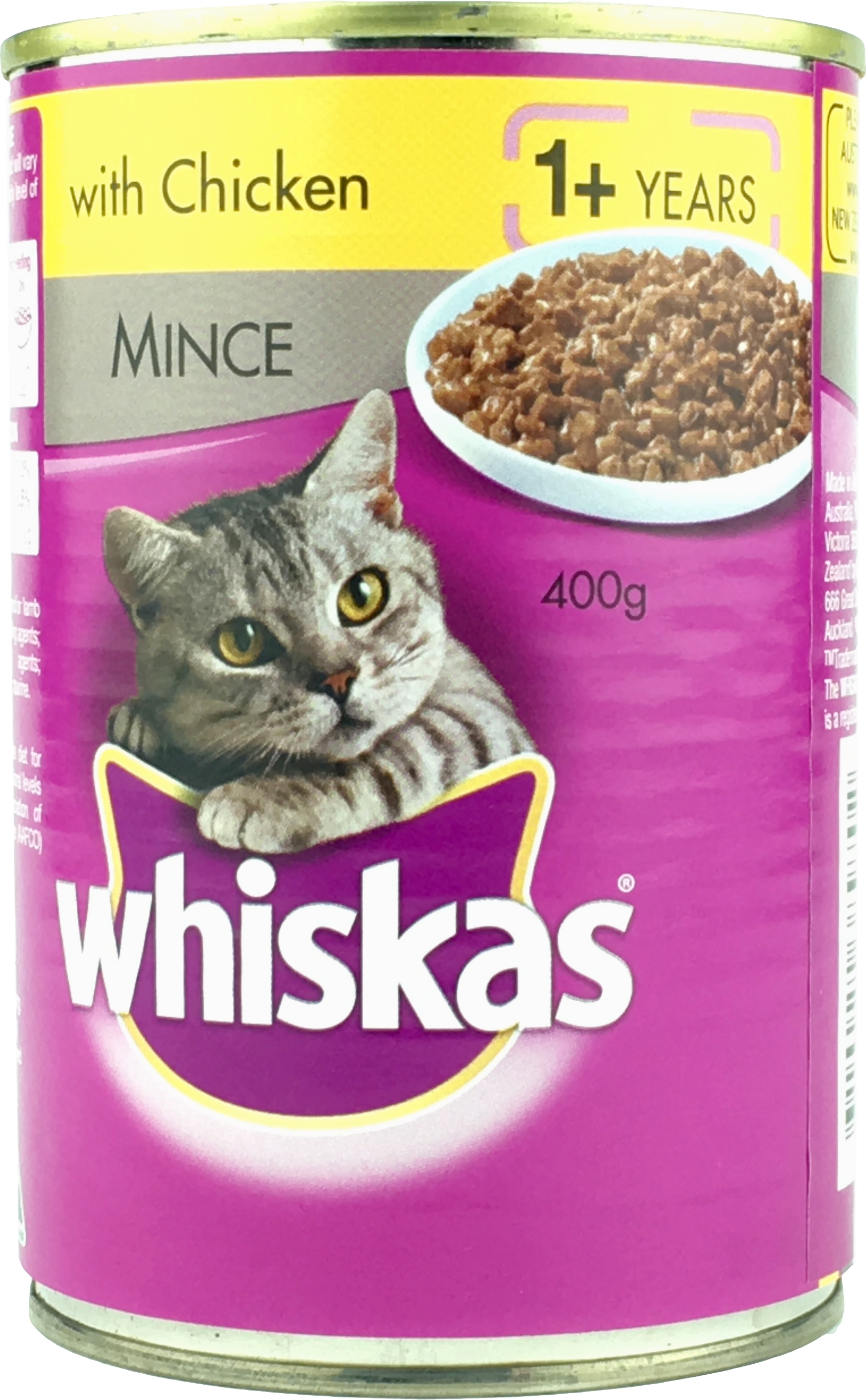 Whiskas Minced Chicken Canned Cat Food 400g