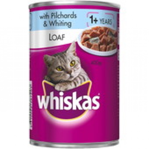Whiskas Pilchards & Whiting Loaf Canned Cat Food 400g